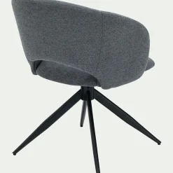 Chaise De Salle À Manger*alinea Chaise de repas pivotante avec accoudoirs en tissu - Gris