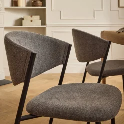 Chaise De Salle À Manger*alinea Chaise de repas épurée en tissu - Gris