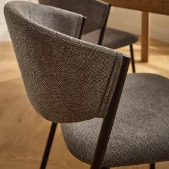 Chaise De Salle À Manger*alinea Chaise de repas épurée en tissu - Gris