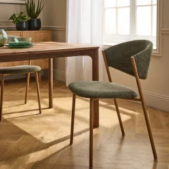 Chaise De Salle À Manger*alinea Chaise de repas épurée en tissu - Vert