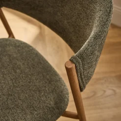 Chaise De Salle À Manger*alinea Chaise de repas épurée en tissu - Vert