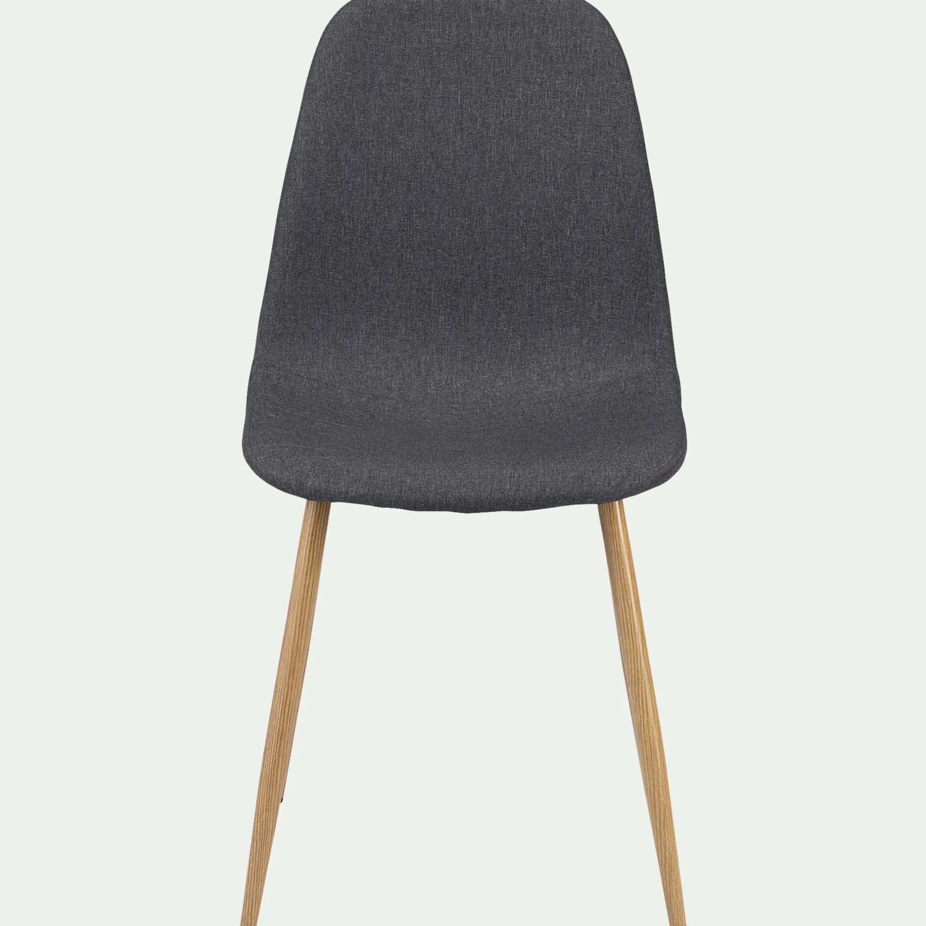 Chaise De Salle À Manger*alinea Chaise en acier effet bois et tissu - ardoise Gris