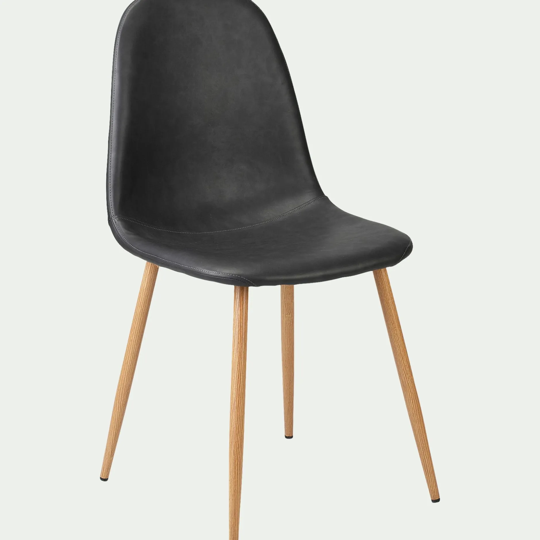 Chaise De Salle À Manger*alinea Chaise en acier et simili - Noir