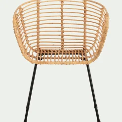 Chaise De Salle À Manger*alinea Chaise en rotin avec accoudoirs - Naturel