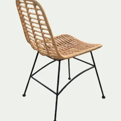 Chaise De Salle À Manger*alinea Chaise en rotin tressé et acier - Naturel