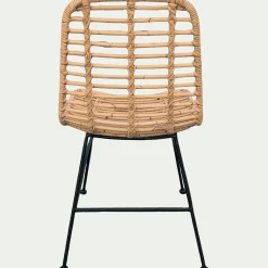 Chaise De Salle À Manger*alinea Chaise en rotin tressé et acier - Naturel