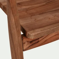 Chaise De Salle À Manger*alinea Chaise en teck avec accoudoirs - Bois foncé