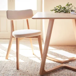 Chaise De Salle À Manger*alinea Chaise en tissu - nougat Blanc