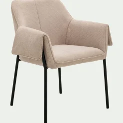 Chaise De Salle À Manger*alinea Chaise en tissu avec accoudoirs - Gris