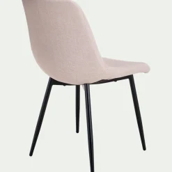 Chaise De Salle À Manger*alinea Chaise en tissu bouclettes et en métal - Beige