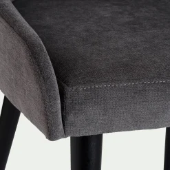 Chaise De Salle À Manger*alinea Chaise en tissu effet velours - Gris