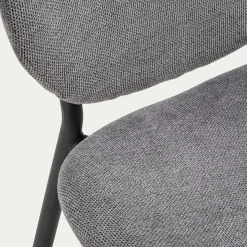 Chaise De Salle À Manger*alinea Chaise en tissu et bois d'eucalyptus - gris anthracite