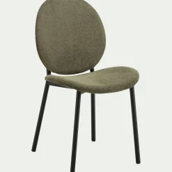 Chaise De Salle À Manger*alinea Chaise en tissu et bois d'eucalyptus - vert