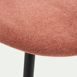 Chaise De Salle À Manger*alinea Chaise en tissu et bois d'eucalyptus - terracotta