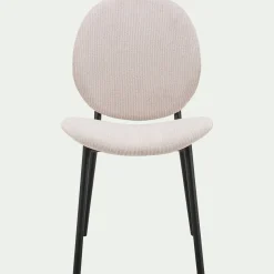 Chaise De Salle À Manger*alinea Chaise en tissu et bois d'eucalyptus - beige