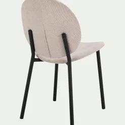 Chaise De Salle À Manger*alinea Chaise en tissu et bois d'eucalyptus - beige