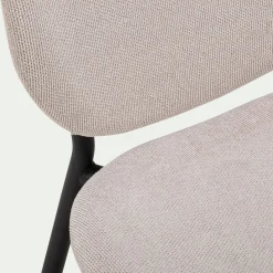 Chaise De Salle À Manger*alinea Chaise en tissu et bois d'eucalyptus - beige