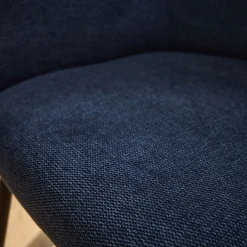 Chaise De Salle À Manger*alinea Chaise en tissu et métal avec accoudoirs - figuerolles Bleu