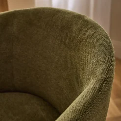 Chaise De Salle À Manger*alinea Chaise en tissu et métal avec accoudoirs - Vert