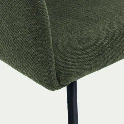 Chaise De Salle À Manger*alinea Chaise en tissu et métal avec accoudoirs - Vert