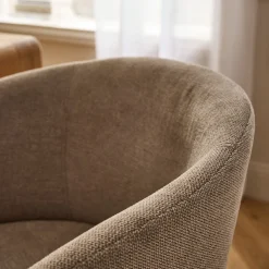 Chaise De Salle À Manger*alinea Chaise en tissu et métal avec accoudoirs - alpilles Beige