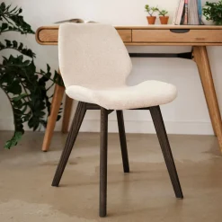 Chaise De Salle À Manger*alinea Chaise en tissu sans accoudoirs - Beige