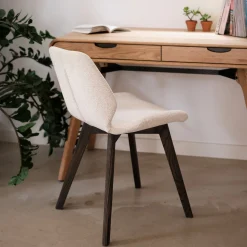 Chaise De Salle À Manger*alinea Chaise en tissu sans accoudoirs - Beige