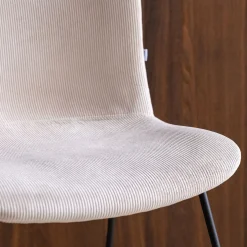 Chaise De Salle À Manger*alinea Chaise en tissu sans accoudoirs et pieds traineaux - Beige