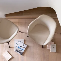 Chaise De Salle À Manger*alinea Chaise en velours côtelé avec accoudoirs - ventoux Blanc