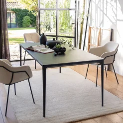 Chaise De Salle À Manger*alinea Chaise en velours côtelé avec accoudoirs - ventoux Blanc