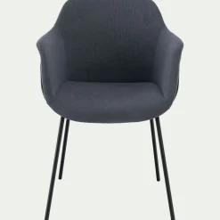 Chaise De Salle À Manger*alinea Chaise en velours côtelé avec accoudoirs - autan Bleu