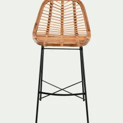 Tabouret Haut De Bar*alinea Chaise îlot central en rotin - h66cm Naturel