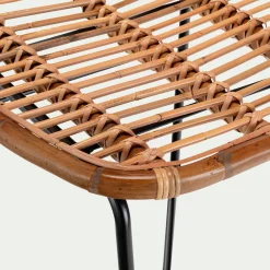 Tabouret Haut De Bar*alinea Chaise îlot central en rotin - h66cm Naturel