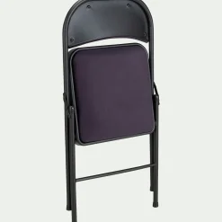 Chaise De Salle À Manger*alinea Chaise pliante en métal et tissu - calabrun Noir