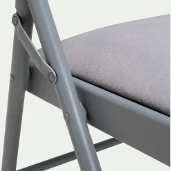 Chaise De Salle À Manger*alinea Chaise pliante en métal et tissu - restanque Gris