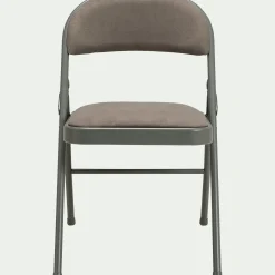 Chaise De Salle À Manger*alinea Chaise pliante en métal et tissu - Vert