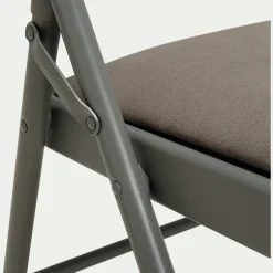 Chaise De Salle À Manger*alinea Chaise pliante en métal et tissu - Vert