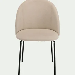 Chaise De Salle À Manger*alinea Chaise ronde en tissu - roucas Beige