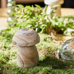 Décoration De La Table De Noël|Objet Décoratif De Noël*alinea Champignon décoratif à poser en bois de paulownia H10cm - bois clair Naturel