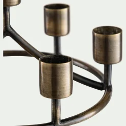 Bougie Et Photophore De Noël*alinea Chandelier 7 bougies en fer D18cm - Doré