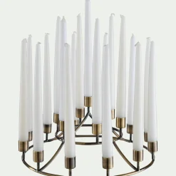 Bougie Et Photophore De Noël*alinea Chandelier 19 bougies en fer D33,5xH15cm - Doré