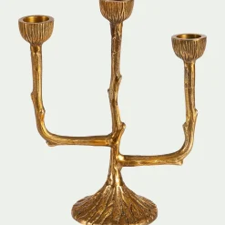 Décoration De La Table De Noël|Bougie Et Photophore De Noël*alinea Chandelier à trois branches en laiton H20cm - Doré