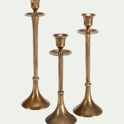 Bougeoir|Bougie Et Photophore De Noël*alinea Chandelier en laiton H26cm - Doré