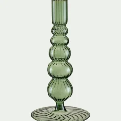 Bougie Et Photophore De Noël*alinea Chandelier sculpté en verre - Vert