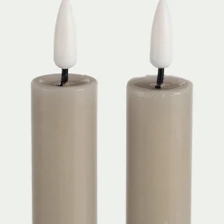 Bougie|Bougie Et Photophore De Noël*alinea Chandelles à LED - Taupe
