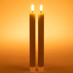 Bougie|Bougie Et Photophore De Noël*alinea Chandelles à LED - Taupe