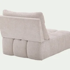 Canapé Modulable*alinea Chauffeuse avance - recule en tissu campo - écru Blanc