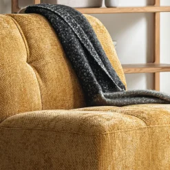 Pouf & Repose-Pieds*alinea Chauffeuse en tissu Eden - argan Jaune