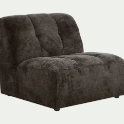 Pouf & Repose-Pieds*alinea Chauffeuse en tissu Eden - Marron