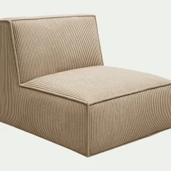 Fauteuil*alinea Chauffeuse en velours côtelé azores - Taupe